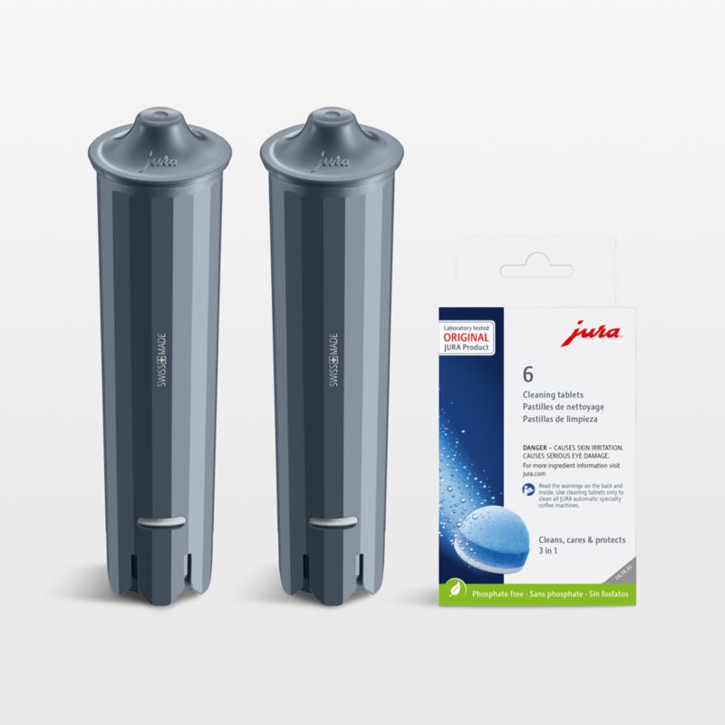 JURA CLEARYL Smart+ Water Filter, Set of 2 and 3-Phase Cleaning Tablets