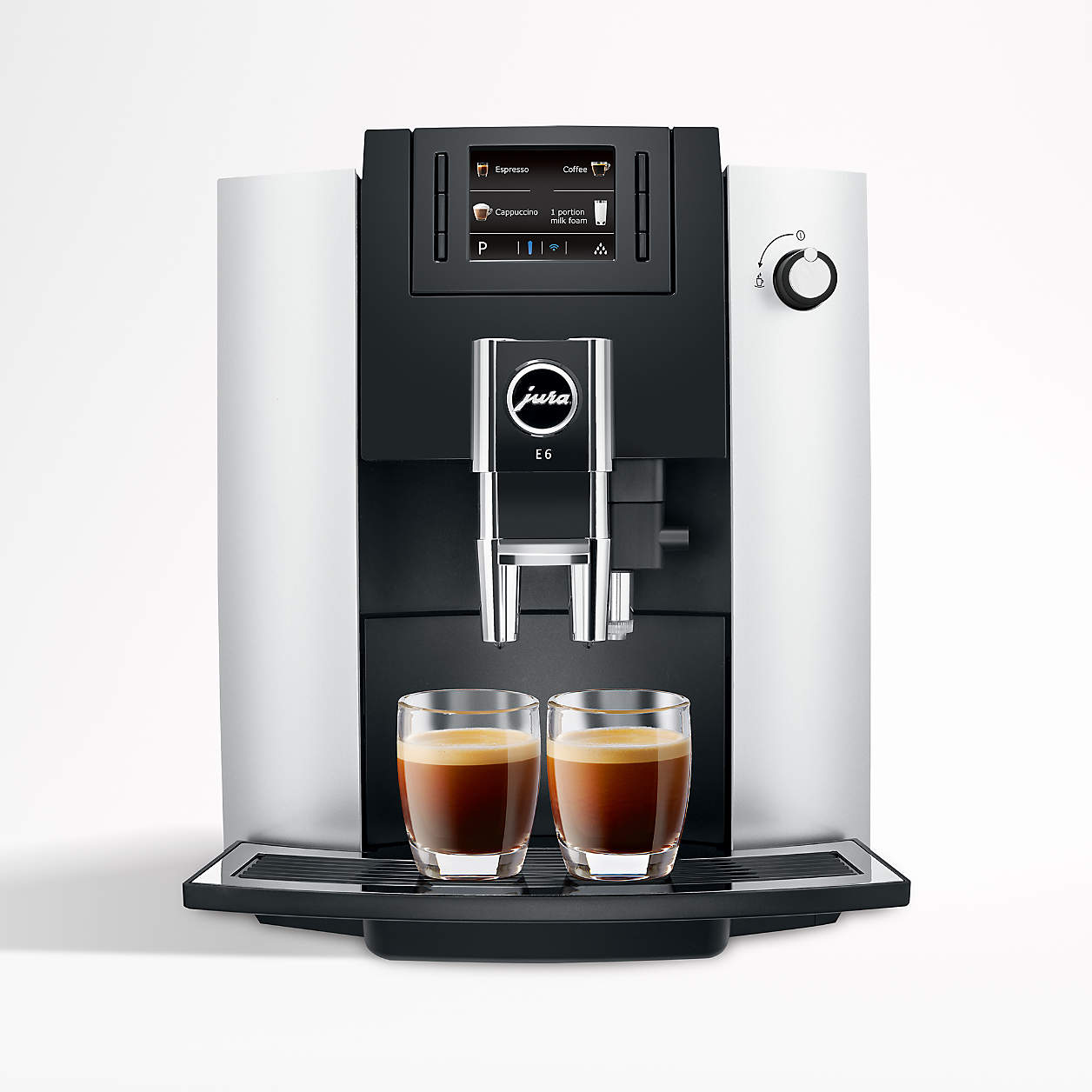 JURA E6 Platinum Espresso Machine + Reviews Crate & Barrel