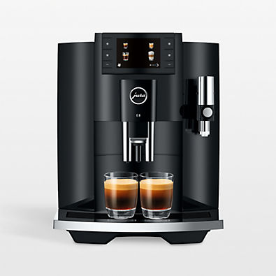 View JURA ® E8 Automatic Espresso Machine in Piano Black details