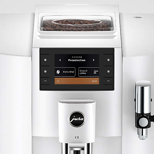 JURA ® E8 Automatic Espresso Machine in Piano White