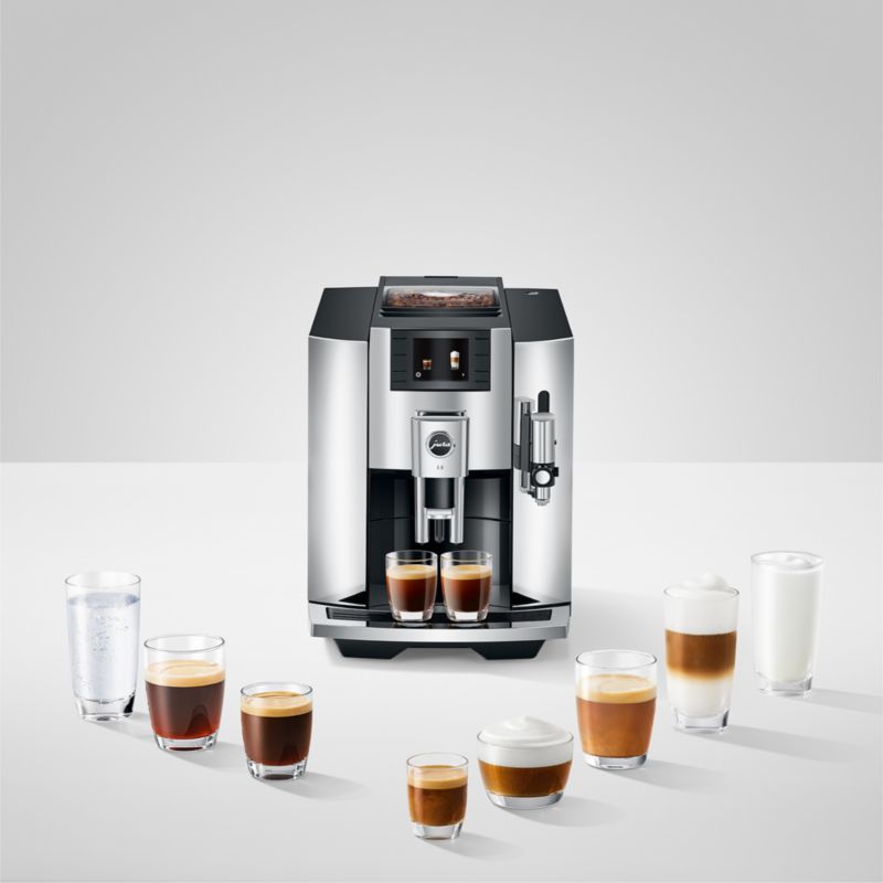 JURA E8 Chrome Espresso Machine + Reviews | Crate & Barrel