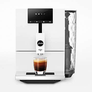 JURA E4 Piano White Espresso Machine with Bean Grinder + Reviews | Crate &  Barrel