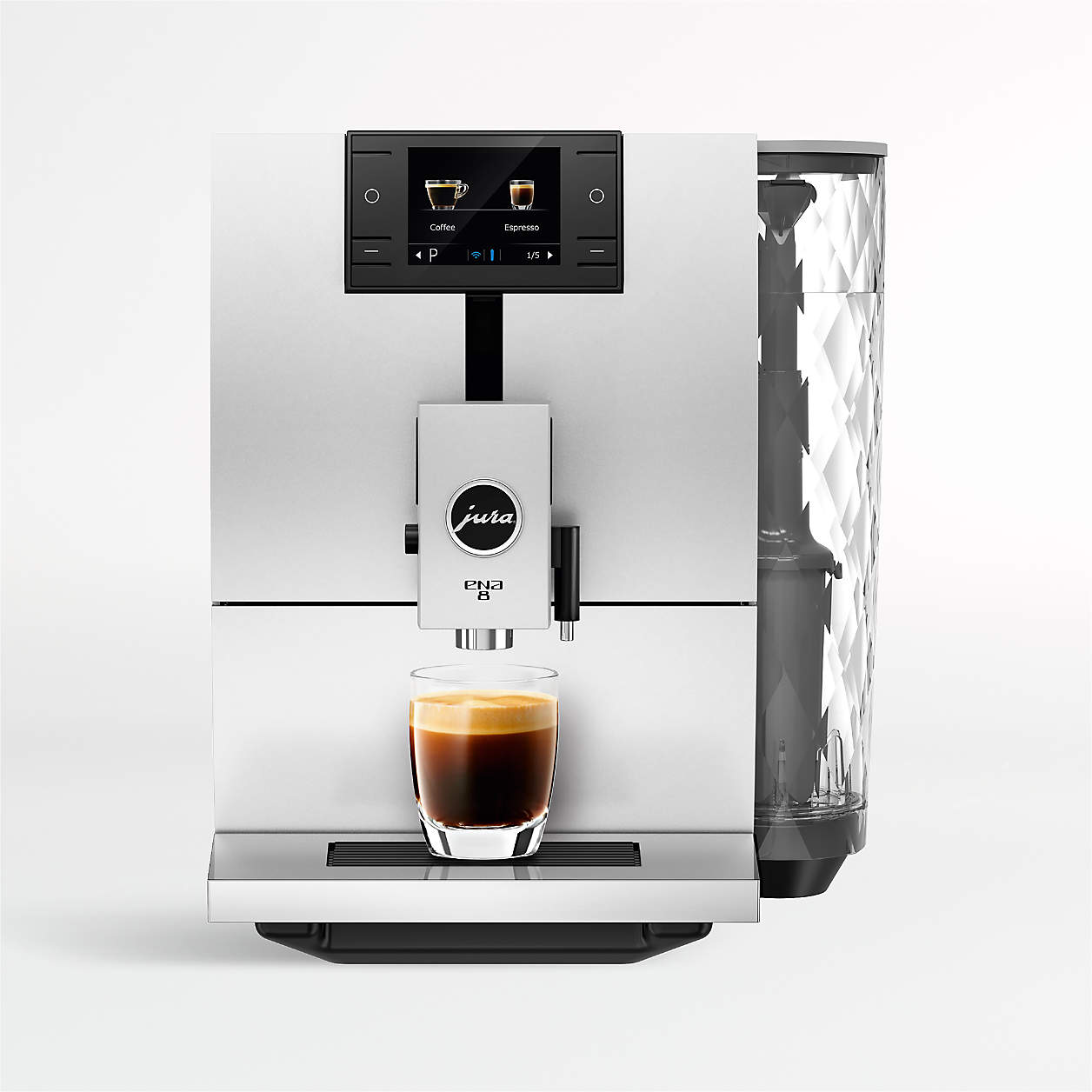 JURA Nordic White ENA 8 Espresso Machine + Reviews Crate & Barrel
