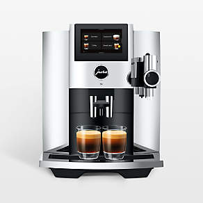 JURA E8 Automatic Espresso Machine in Chrome | Crate & Barrel