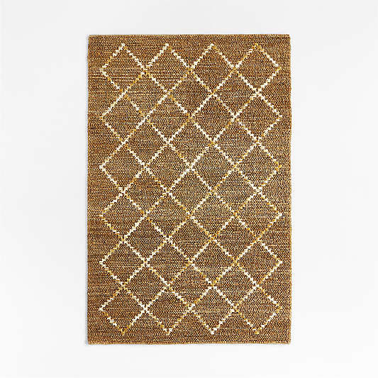 Arlequin Textured Diamond Ivory Kids Area Rug 6x9