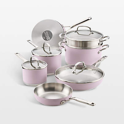 KitchenAid ® Wildflower 3-Ply Ceramic Nonstick 11-Piece Cookware Set