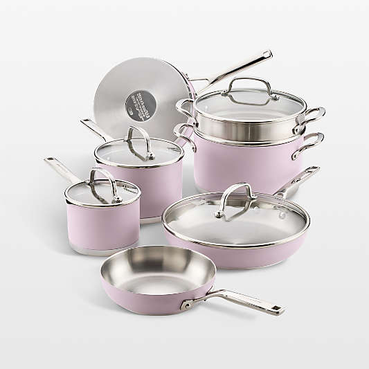 KitchenAid ® Wildflower 3-Ply Ceramic Nonstick 11-Piece Cookware Set