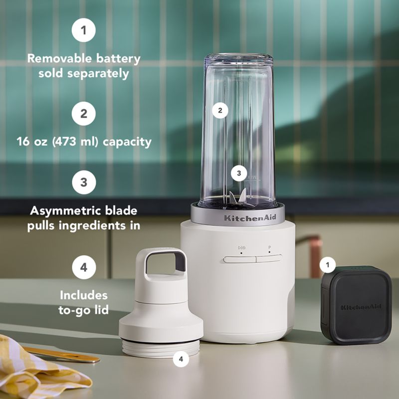 KitchenAid ® Go™ Porcelain White Cordless Personal Blender - image 1 of 4