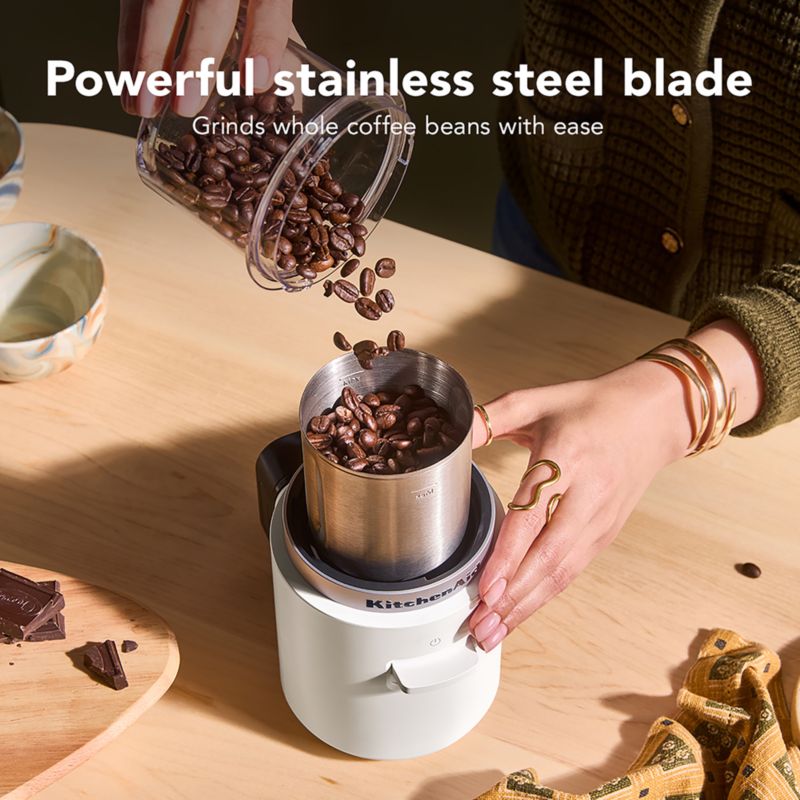 KitchenAid ® Go™ Porcelain White Cordless Blade Coffee Grinder - image 2 of 4