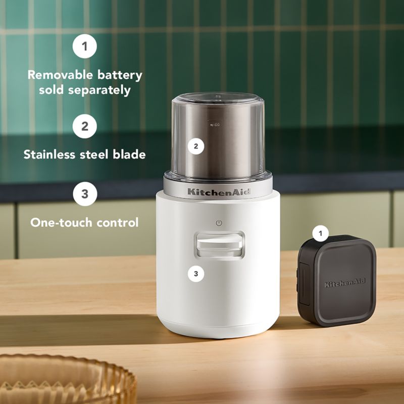 KitchenAid ® Go™ Porcelain White Cordless Blade Coffee Grinder - image 1 of 4