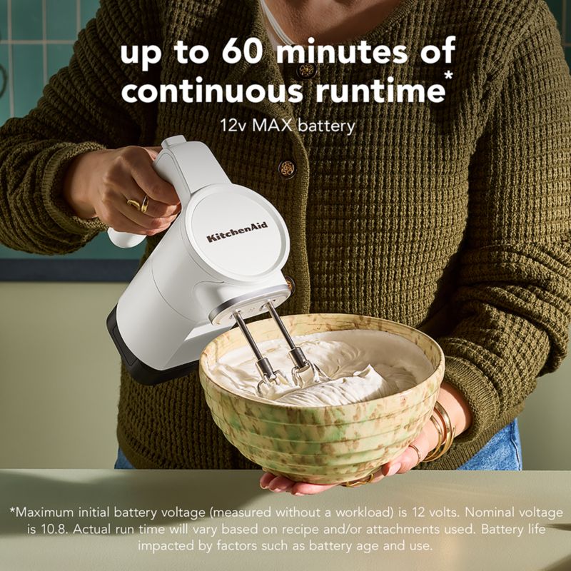 KitchenAid ® Go™ Porcelain White Cordless Hand Mixer - image 2 of 5