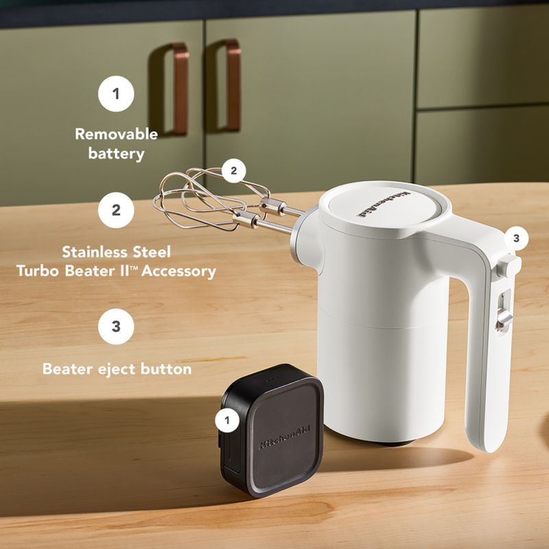 KitchenAid ® Go™ Porcelain White Cordless Hand Mixer - image 1 of 5