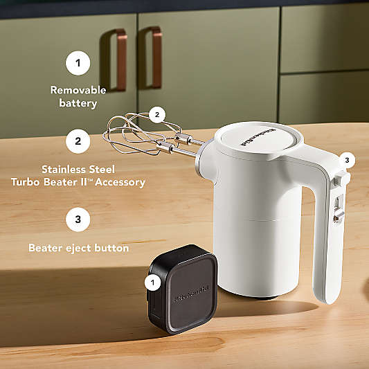KitchenAid ® Go™ Porcelain White Cordless Hand Mixer