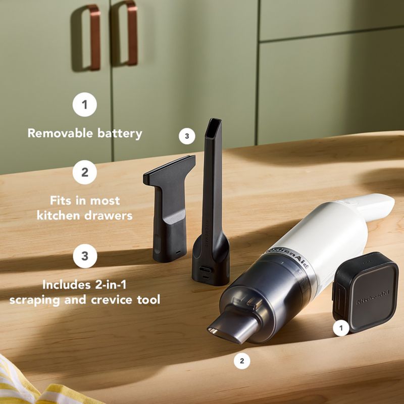 KitchenAid ® Go™ Porcelain White Cordless Kitchen Vacuum - image 2 of 4
