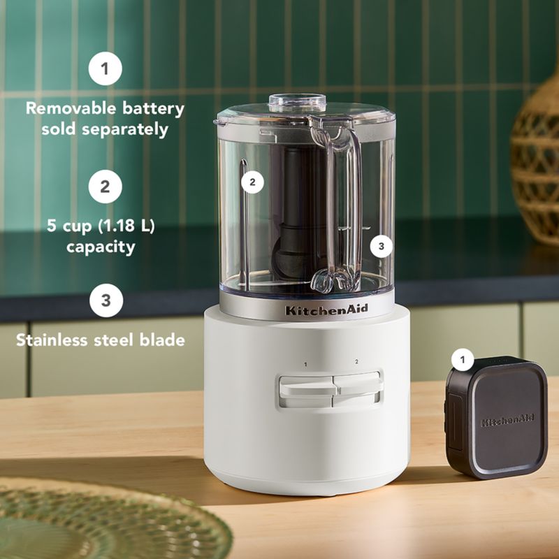 KitchenAid ® Go™ Porcelain White Cordless Food Chopper - image 2 of 6