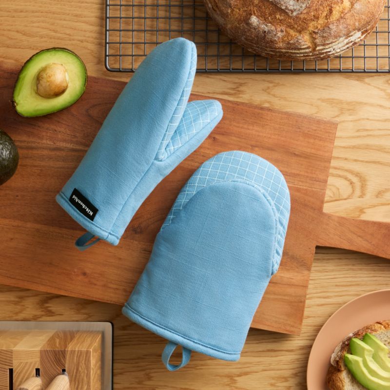 KitchenAid Gourmet Series Blue Velvet Gridlines 2-Pack Mini Mitt Set - image 1 of 4