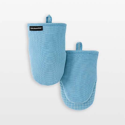 KitchenAid Gourmet Series Blue Velvet Gridlines 2-Pack Mini Mitt Set