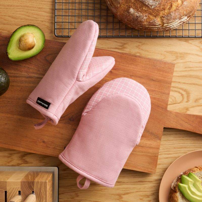 KitchenAid Gourmet Series Dried Rose Gridlines 2-Pack Mini Mitt Set - image 1 of 4