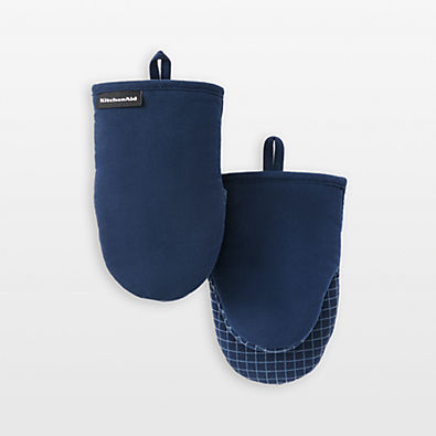 View KitchenAid Gourmet Series Ink Blue Gridlines 2-Pack Mini Mitt Set details