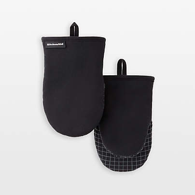 KitchenAid Gourmet Series Black Gridlines 2-Pack Mini Mitt Set