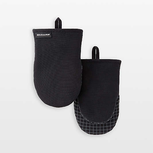 KitchenAid Gourmet Series Black Gridlines 2-Pack Mini Mitt Set