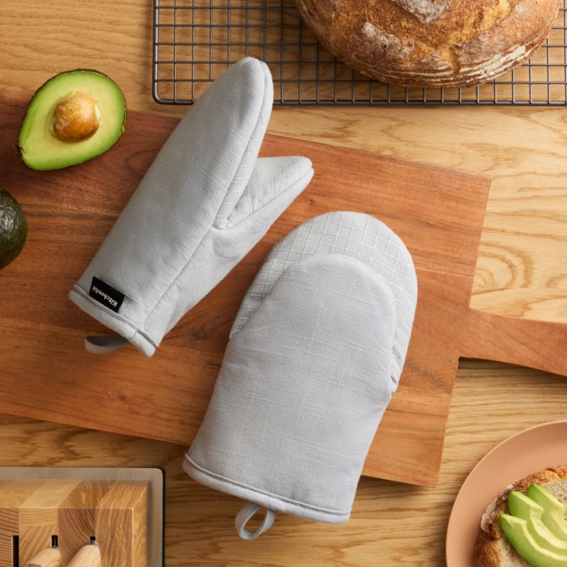 KitchenAid Gourmet Series Grey Gridlines 2-Pack Mini Mitt Set - image 1 of 4