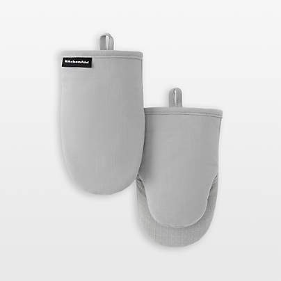 KitchenAid Gourmet Series Grey Gridlines 2-Pack Mini Mitt Set