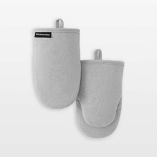 KitchenAid Gourmet Series Grey Gridlines 2-Pack Mini Mitt Set