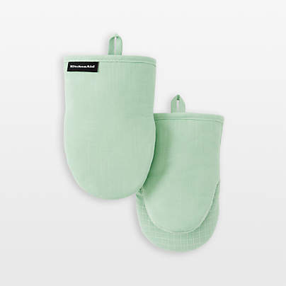 KitchenAid Gourmet Series Pistachio Gridlines 2-Pack Mini Mitt Set