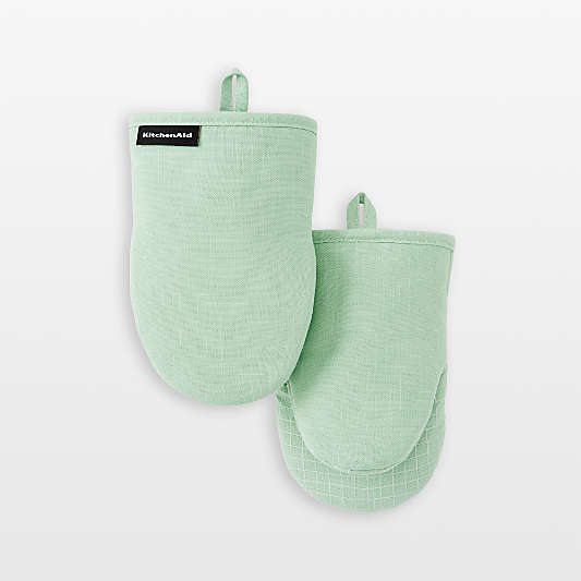 KitchenAid Gourmet Series Pistachio Gridlines 2-Pack Mini Mitt Set