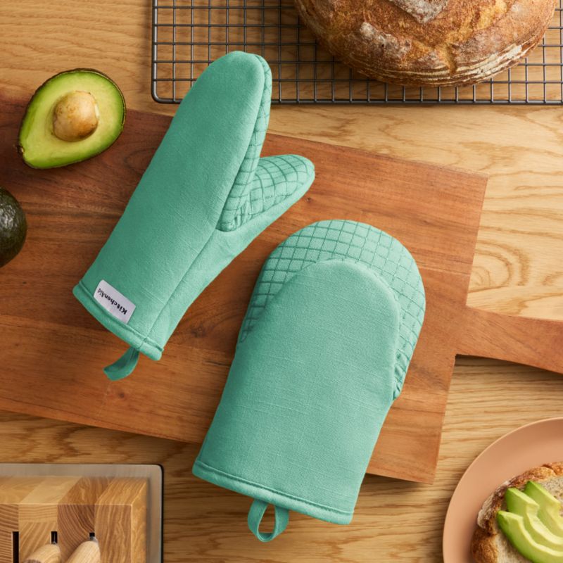 KitchenAid Gourmet Series Spearmint Gridlines 2-Pack Mini Mitt Set - image 1 of 4