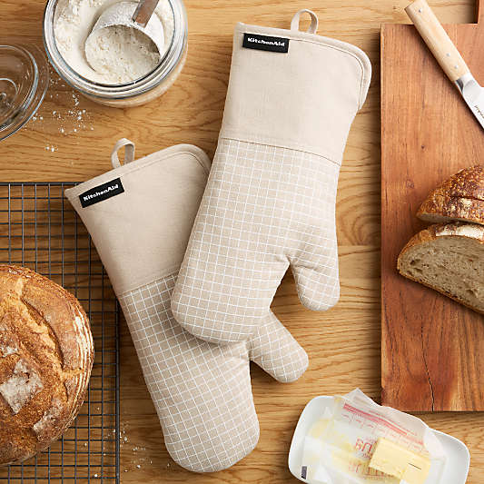 KitchenAid Gourmet Series Milkshake Gridlines 2-Pack Oven Mitt Set
