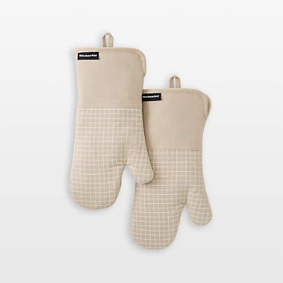 KitchenAid Gourmet Series Milkshake Gridlines 2-Pack Oven Mitt Set