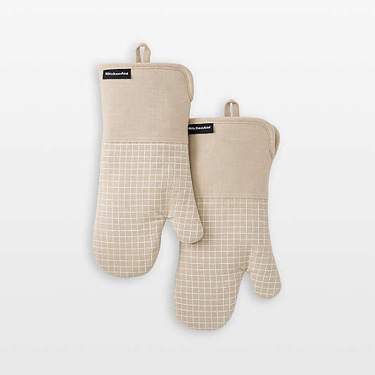 KitchenAid Gourmet Series Milkshake Gridlines 2-Pack Oven Mitt Set