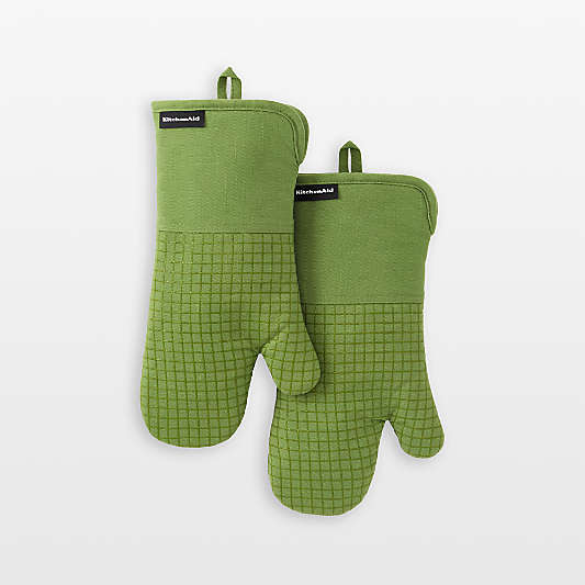 KitchenAid Gourmet Series Matcha Gridlines 2-Pack Oven Mitt Set