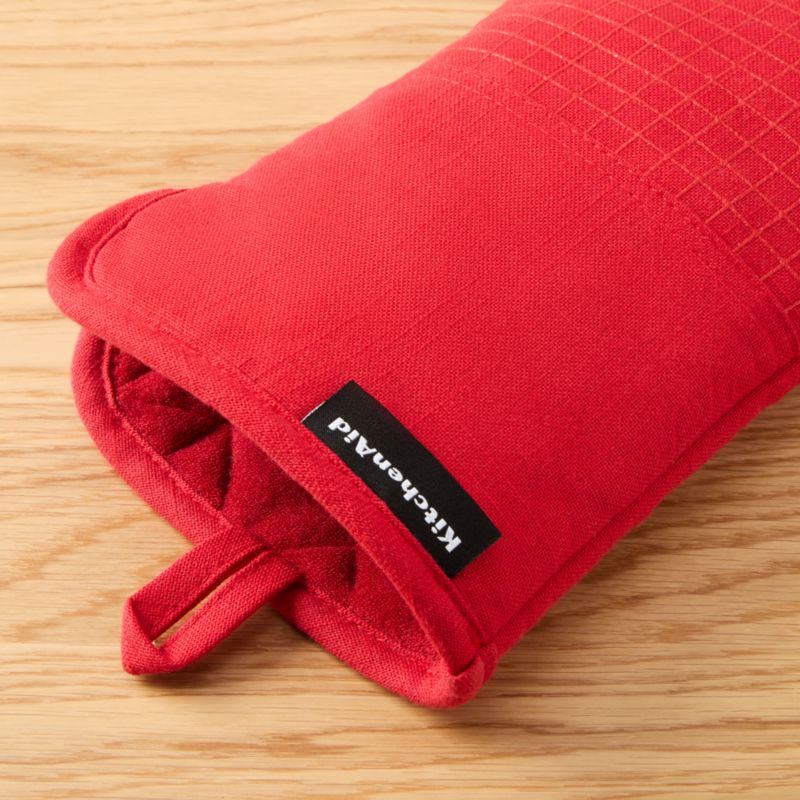 KitchenAid Gourmet Series Passion Red Gridlines 2-Pack Oven Mitt Set - image 2 of 4
