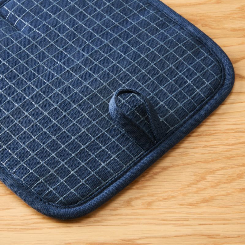 KitchenAid Gourmet Series Ink Blue Gridlines 2-Pack Potholder Set - image 2 of 4