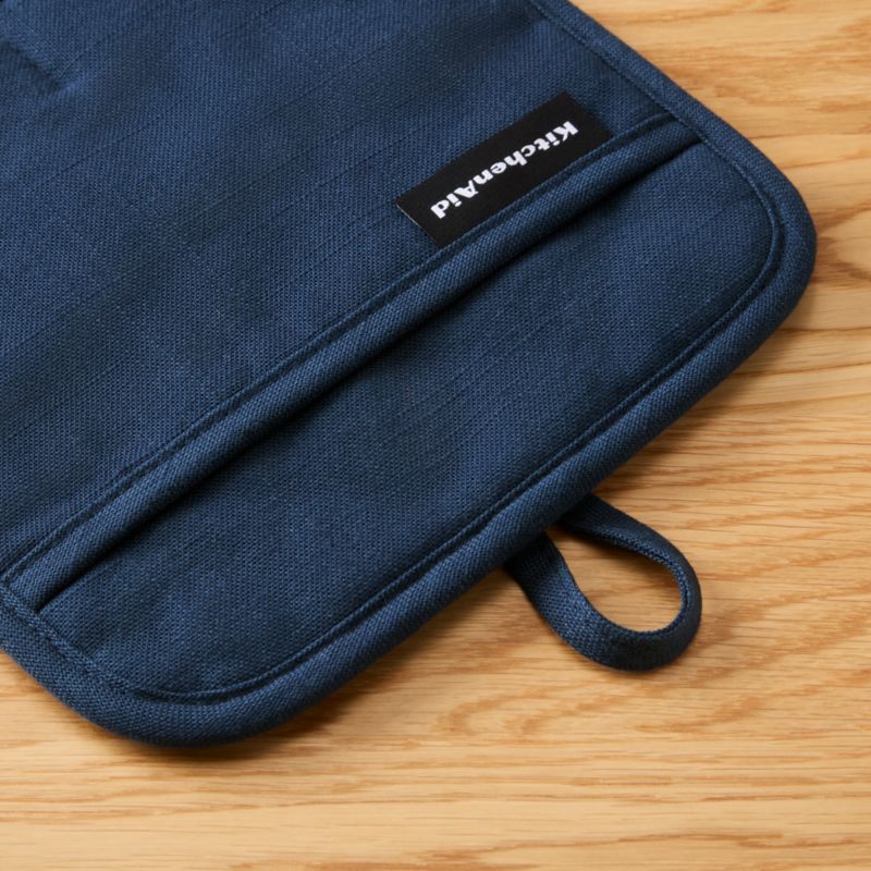 KitchenAid Gourmet Series Ink Blue Gridlines 2-Pack Potholder Set - image 3 of 4