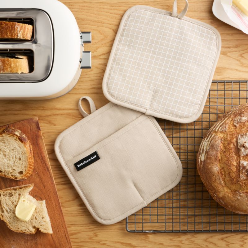 KitchenAid Gourmet Series Milkshake Gridlines 2-Pack Potholder Set - image 1 of 4