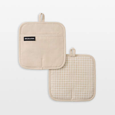 KitchenAid Gourmet Series Milkshake Gridlines 2-Pack Potholder Set