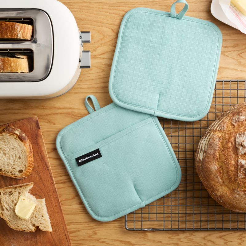 KitchenAid Gourmet Series Mineral Water Gridlines 2-Pack Potholder Set - image 1 of 4