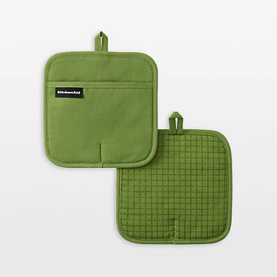 KitchenAid Gourmet Series Matcha Gridlines 2-Pack Potholder Set