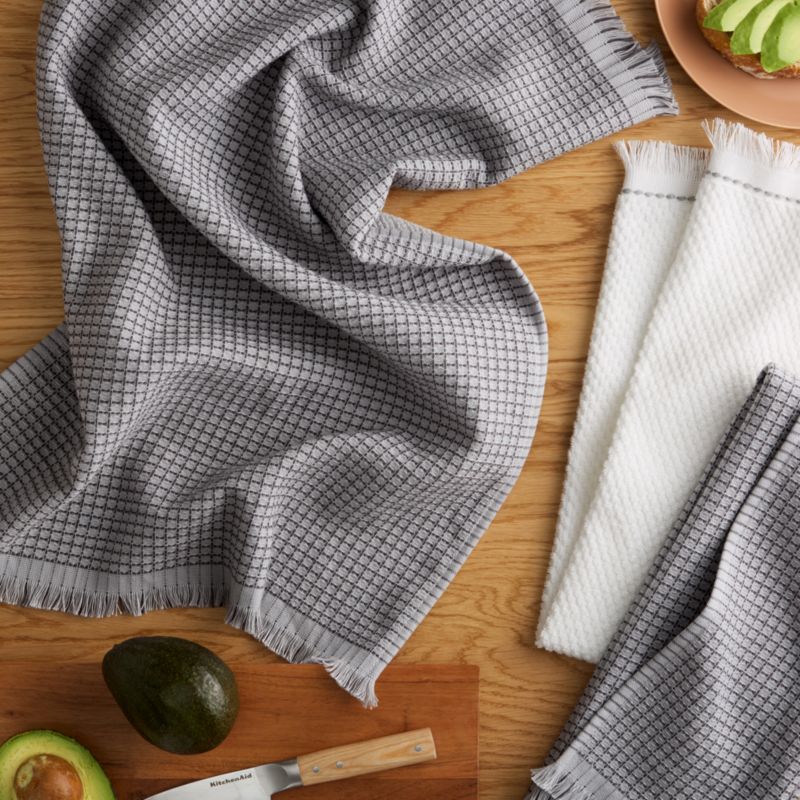 KitchenAid Gourmet Series Grey Gridlines 3-Pack Kitchen Towel Set - image 1 of 4