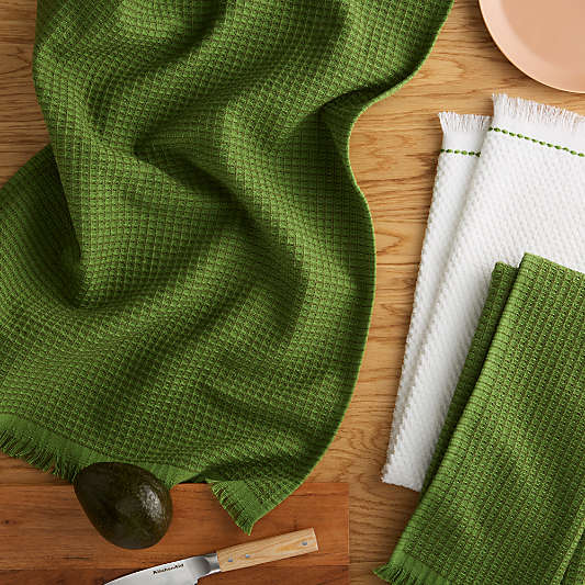 KitchenAid Gourmet Series Matcha Gridlines 3-Pack Kitchen Towel Set