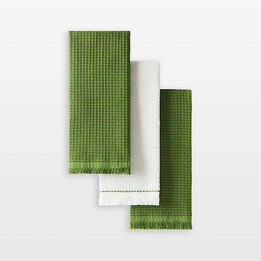 KitchenAid Gourmet Series Matcha Gridlines 3-Pack Kitchen Towel Set