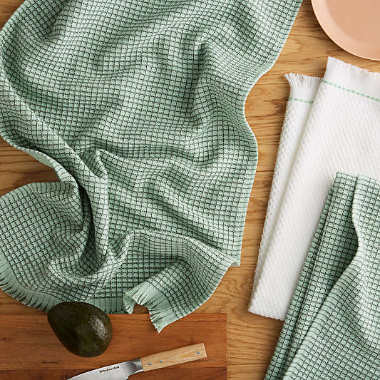 KitchenAid Gourmet Series Pistachio Gridlines 3-Pack Kitchen Towel Set
