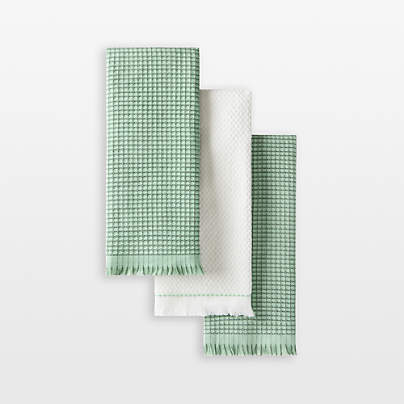 KitchenAid Gourmet Series Pistachio Gridlines 3-Pack Kitchen Towel Set