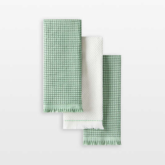 KitchenAid Gourmet Series Pistachio Gridlines 3-Pack Kitchen Towel Set