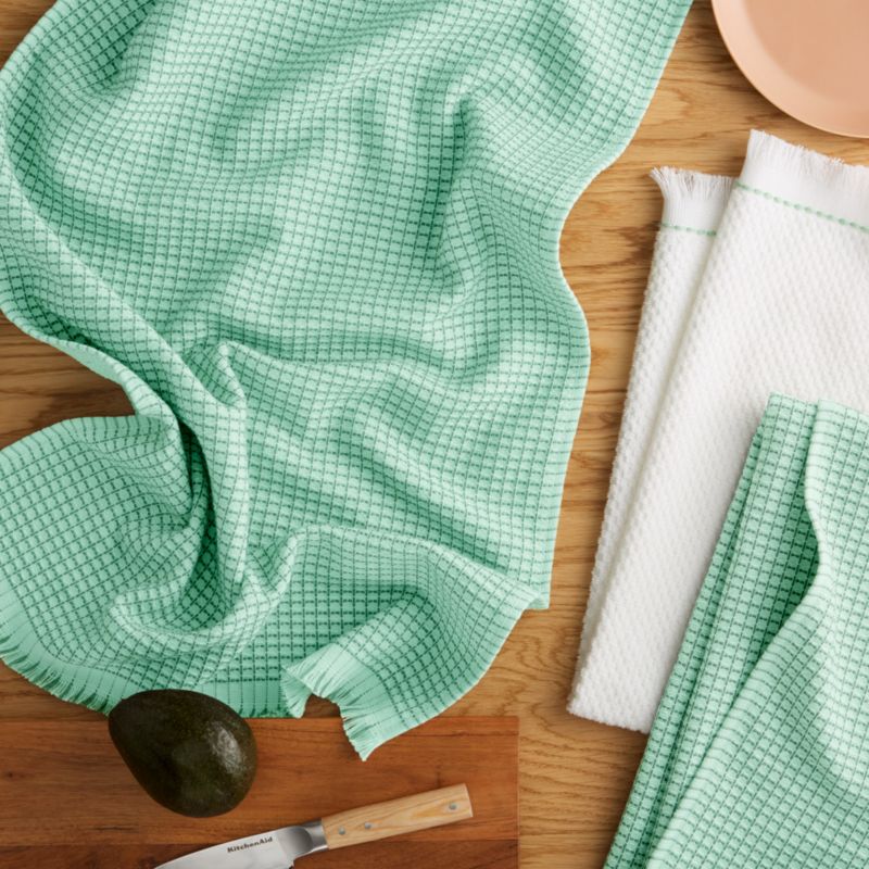 KitchenAid Gourmet Series Spearmint Gridlines 3-Pack Kitchen Towel Set - image 1 of 4