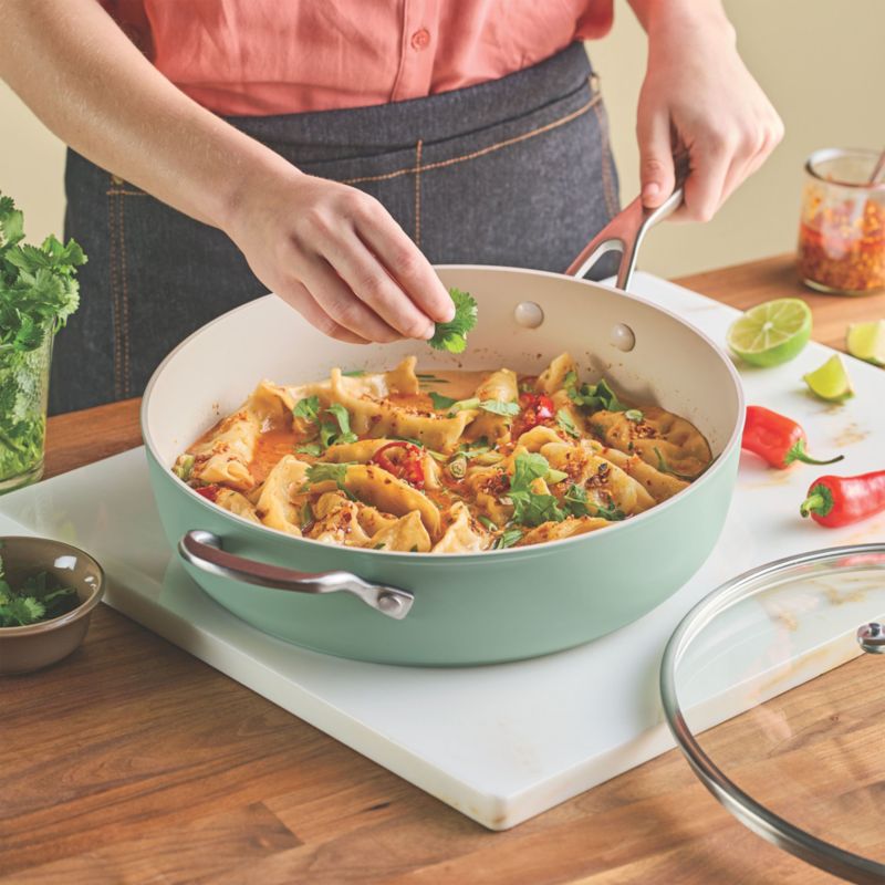 KitchenAid ® Cardamom Hard-Anodized Ceramic Non-Stick 5-Qt. Saute Pan with Lid - image 4 of 6